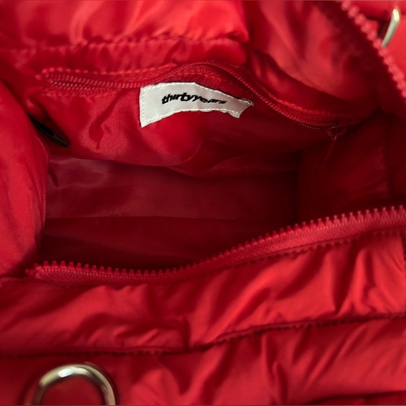 Red Quilted Mini Tote Bag - Picture 2 of 7